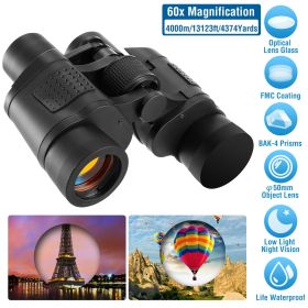 Portable HD Binoculars with FMC Lens Low Light Night Vision Telescope for Bird Watching Hunting Sports Events