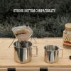 1pc Portable Coffee Drip Rack; Foldable Reinforced Stainless Steel Coffee Filter Rack; Portable Funnel Filter Cup; Coffee Stove Coffee Residue Filter