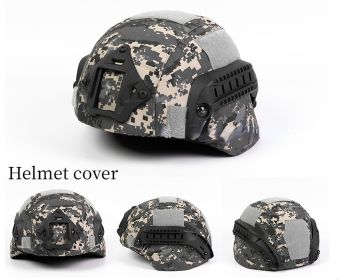 Military Tactical Helmet Cover Airsoft Paintball Wargame CS Camouflage Army Helmet Case Outdoor Hunting Equipment Cloth Cover (Color: City camflouge)