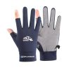 Summer Gloves For Men Cycling Anti UV Women Spring Ice Silk Two Finger Touchscreen Camping Driving Sports Riding Fishing Gloves