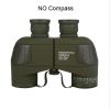 HD 10X50 High Power Binoculars with Rangefinder Compass for Hunting Boating Bird Watching Nitrogen Floating Waterproof