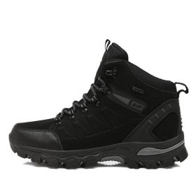 Waterproof Hiking Shoes Men Women Sneakers Mountain Climbing Shoes Outdoor Unisex Sport Hunting Boots Men Trekking Shoes (Color: Black, size: 43)