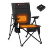 ANTARCTICA GEAR Heated Camping Chair with 12V 16000mAh Battery Pack, Heated Portable Chair, Perfect for Camping, Outdoor Sports, Picnics, and Beach Pa