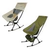 Portable Camping Rocking Chair 198LBS Weight Capacity Included Carry Bag High Back Rocker Chair For Patio Fishing Beach Lawn Travel