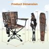 360¬∞ Swivel Portable Foldable Hunting Chair with Storage Pockets