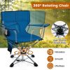 360¬∞ Swivel Hunting Chair Portable Foldable Hunting Chair with Mesh Cup Holder and Storage Pockets