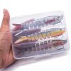 3pcs 8 Segment Fishing Lure Multi Jointed Artificial Bait Slow Sinking Bionic Fishing Bait Ice Fishing Gear